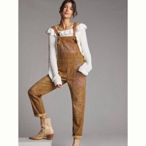 ANTHROPOLOGIE PILCRO AND THE LETTERPRESS Tie Strap Overalls NWT size 31